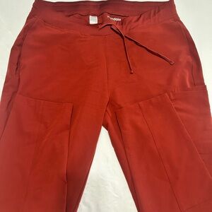 Mandala Brick Red Scrub Pants